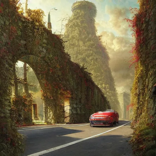 Image similar to paint surrealist 🚗, ferdinand knab, high definition and detailed 4 k