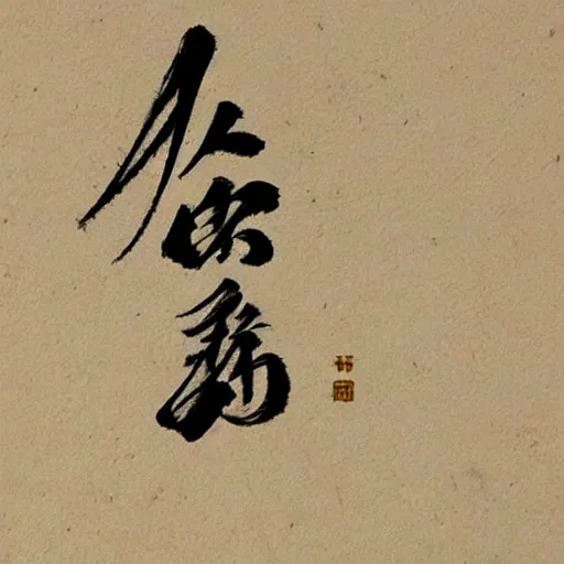 Prompt: caligraphy of the japanese character 気