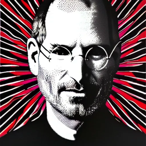 Image similar to steve jobs mandala shepard fairey