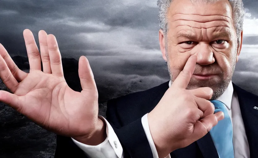 Prompt: alan sugar hands wailing. hands, hands, dream sequence. the apprentice, hyperdetailed, 8 k