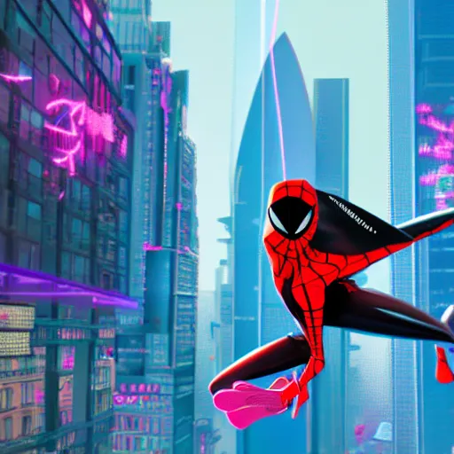 Image similar to london in the style of into the spiderverse, digital art, 8 k,