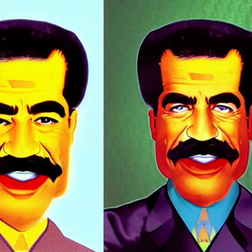 Image similar to Saddam Hussein Max Headroom