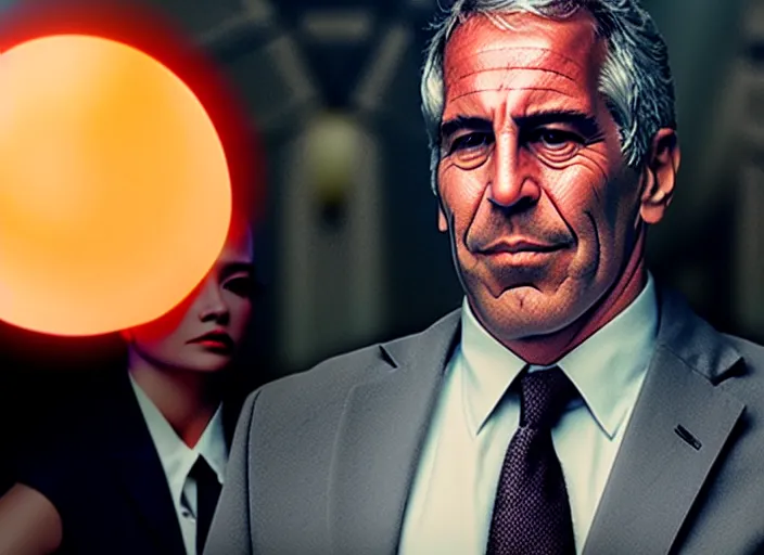 Image similar to Film shot of Jeffrey Epstein in Boss Baby (2017), dramatic lighting, intricate powerful, cinematic