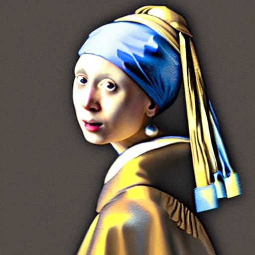 Image similar to a girl with a pearl earring in the style of craig mullins