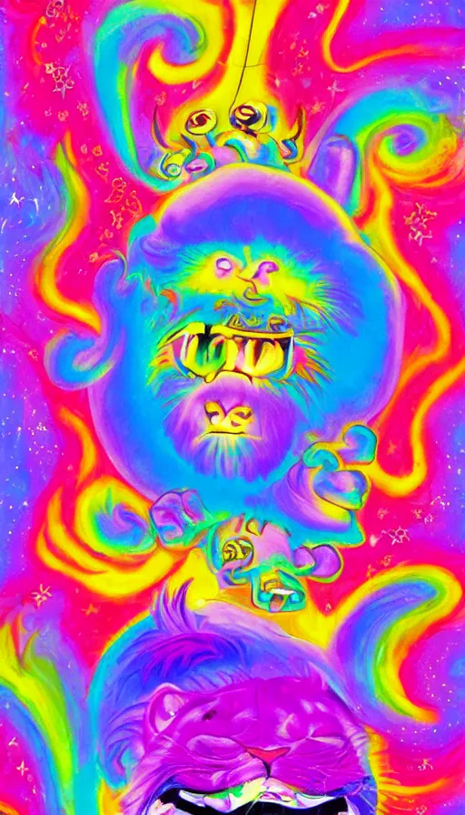 Image similar to rage, by lisa frank,