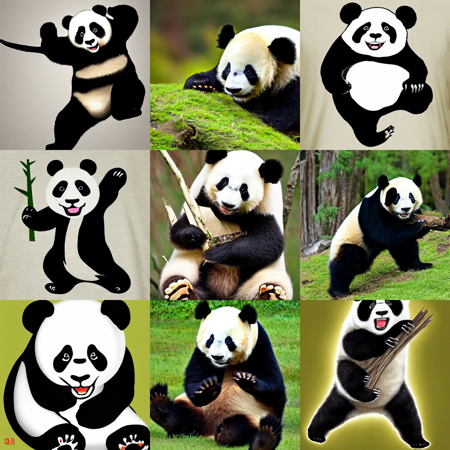 Prompt: crazy panda