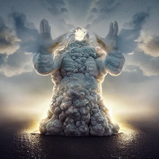 Prompt: Editorial Masterpiece extremely realistic Legendary elemental High Orders Cherubic Virtues figure infused with coalesced crystalline fire by Erik Johansson, perfect light