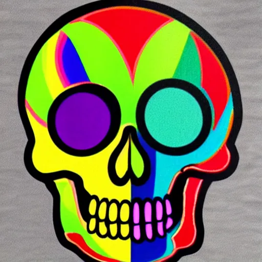 Prompt: fancy colourful skull