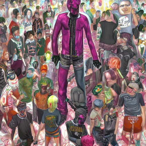 Image similar to The average user of the #/g/punk IRC channel, digital painting, highly detailed, trending on Artstation