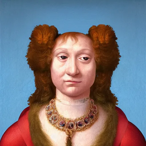 Image similar to renaissance portrait of a muppet.