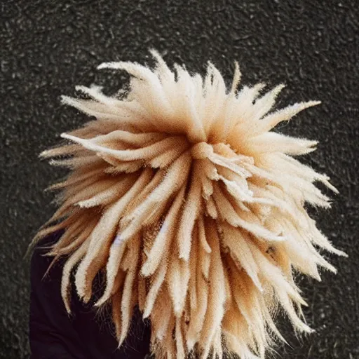 Image similar to lions mane on a person