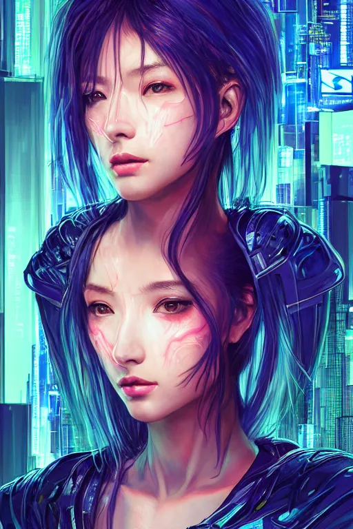 Image similar to portrait futuristic hi-energy cyberpunk young Guardian female, in futuristic heavily raindrop tokyo rooftop cyberpunk night, ssci-fi, fantasy, intricate, very very beautiful, elegant, neon light, highly detailed, digital painting, concept art, human anatomy, soft light, hdri, smooth, sharp focus, illustration, art by tian zi and alphonse mucha and WLOP and craig mullins