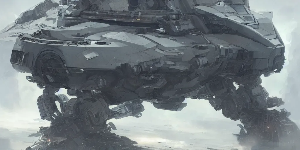 Prompt: concept sketch of a compact highly armored space vehicle, highly detailed, illustration, futuristic, intricate, concept art by Feng Zhu and Greg Rutkowski