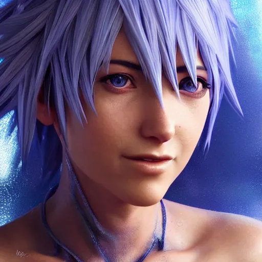 Prompt: photo realistic image of aqua from kingdom hearts, stunning 3 d render inspired art by istvan sandorfi and greg rutkowski, perfect facial symmetry, realistic, highly detailed attributes and atmosphere, dim volumetric cinematic lighting,