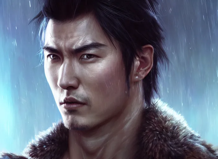 Prompt: highly detailed portrait of jin kazama, in skyrim, stephen bliss, 8 k, unreal engine, fantasy art by greg rutkowski, loish, rhads, ferdinand knab, makoto shinkai and lois van baarle, ilya kuvshinov, rossdraws, tom bagshaw, global illumination, radiant light, detailed and intricate environment