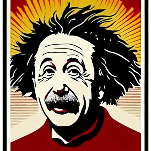 Image similar to einstein poster by shepard fairey