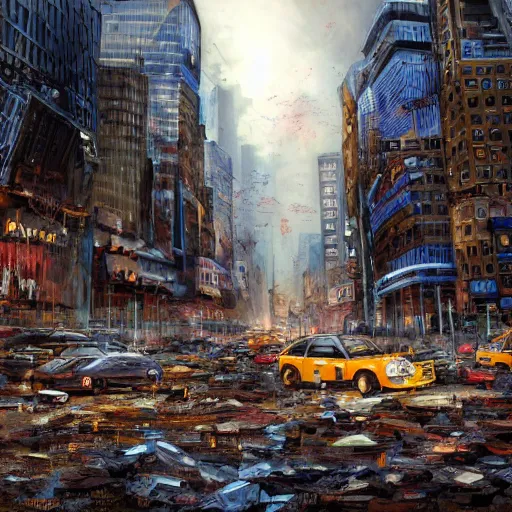 Image similar to a chaotic city,