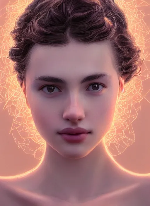 Image similar to stunningly beautiful face, prima ballerina in rose garden, symmetrical face, golden hour, smooth, focus, highly detailed, hyper realistic, dramatic lighting, elegant, intricate, concept art, art by wlop, mars ravelo, greg rutowski, artstation