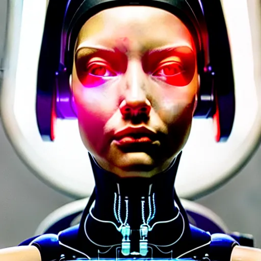 Image similar to a extremely detailed digital painting of a highly complex humanoid android woman with integrated cybernetic modifications, art by ilya kuvshinov, trending on cgsociety, computer art, ilya kuvshinov, artstation hd, artstation hq, photo realistic, hyperrealism, soft light, cinematography photo, ray tracing, unreal engine 5