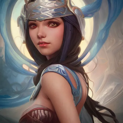 Image similar to perfectly - centered - portrait of irelia from league of legends, intricate, highly detailed, digital painting, artstation, concept art, smooth, sharp focus, illustration, unreal engine 5, 8 k, art by artgerm and greg rutkowski and alphonse mucha