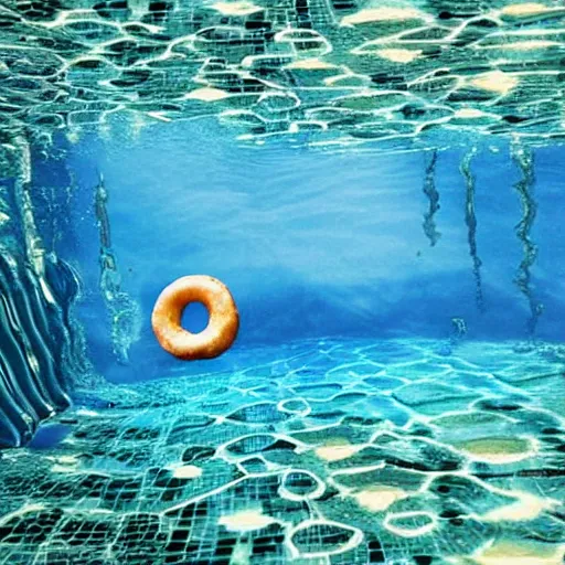 Image similar to donut under water sea , sunk deep water view , under water pictures