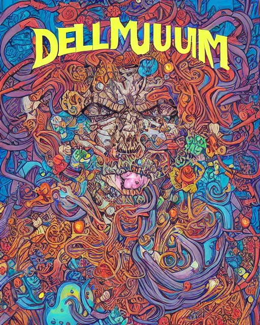 Prompt: Delirium, by Dan Mumford and James Jean