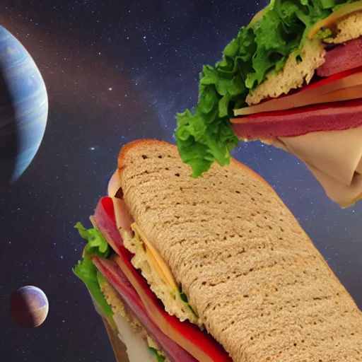 Image similar to planetary sandwiches, 8 k, photo,