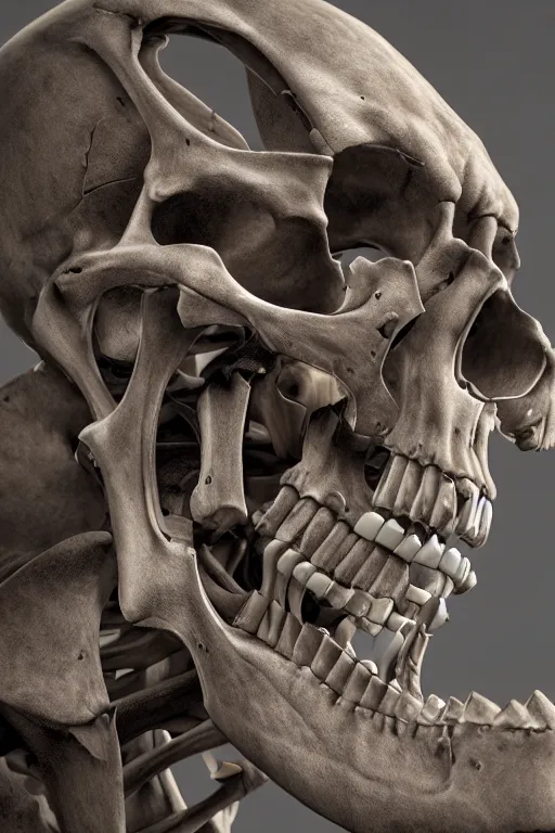 Prompt: reasting skeleton, ultra realistic, concept art, intricate details, highly detailed, photorealistic, octane render, 8 k