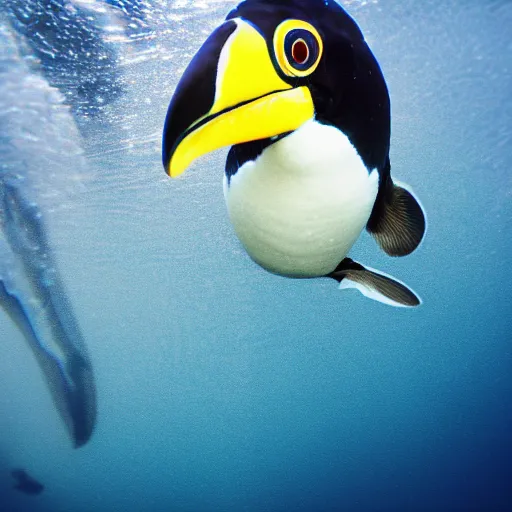 Image similar to photo of a fish in the ocean that looks like a toucan