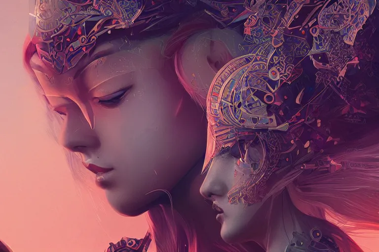 Image similar to photo of goddes of war in modern city, elegant, highly detailed, smooth, sharp focus, trippy dmt lsd psychedelic, illustration, beautiful, geometric, trending on artstation, cinematic, artwork by WLOP