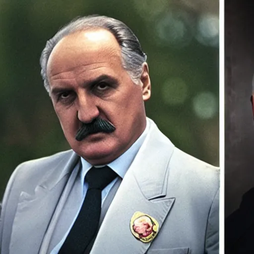 Prompt: Alexander Lukashenko as Vito Corleone