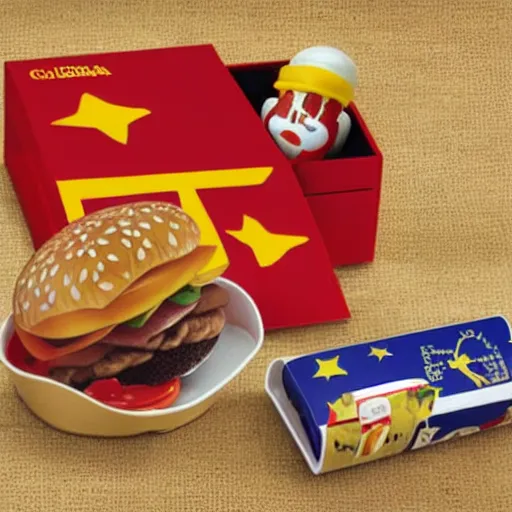 Image similar to cuban cigar as a mcdonald's happy meal toy