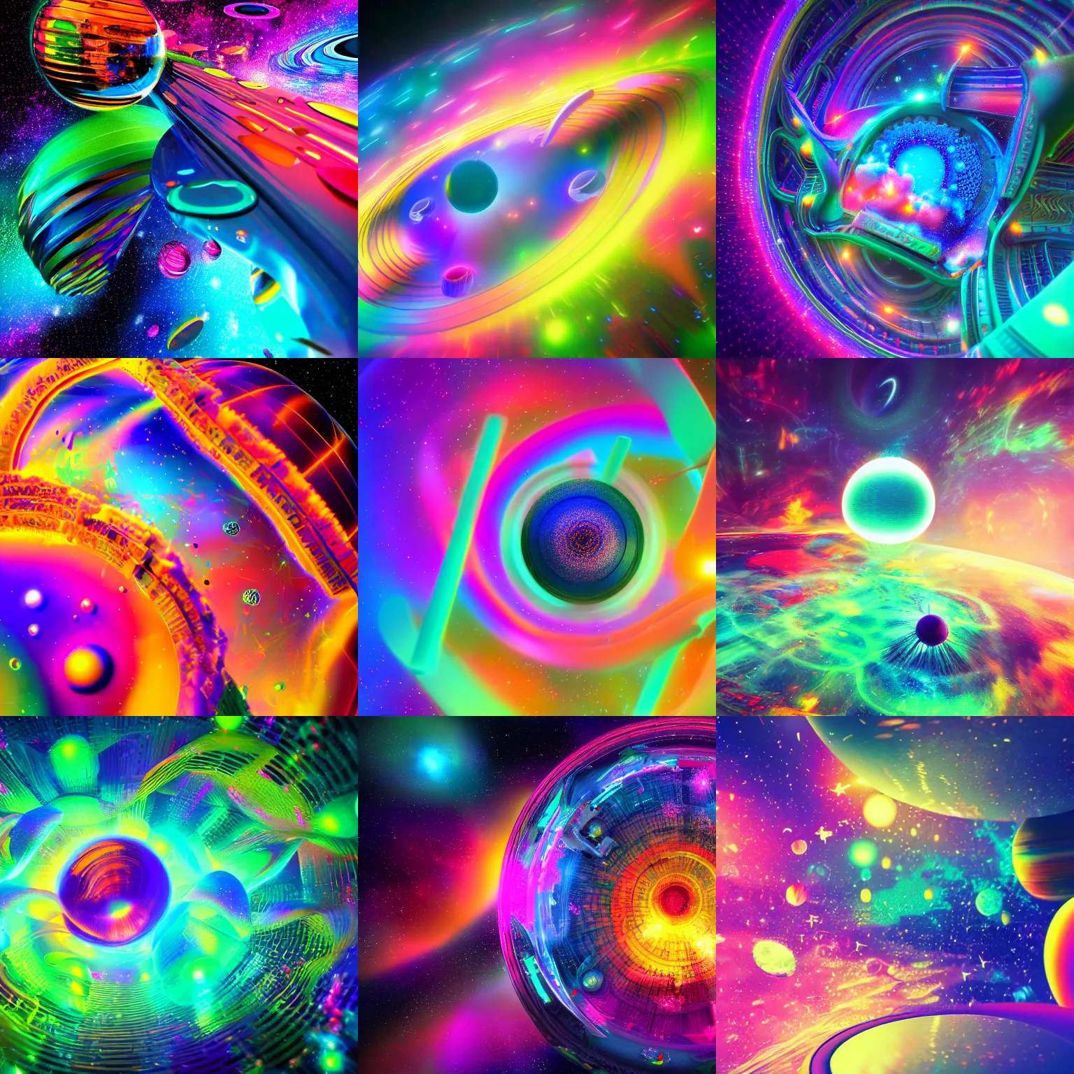 Prompt: colorful magic singularity in space, psydelic, ultra detailed, octane render, 8 k