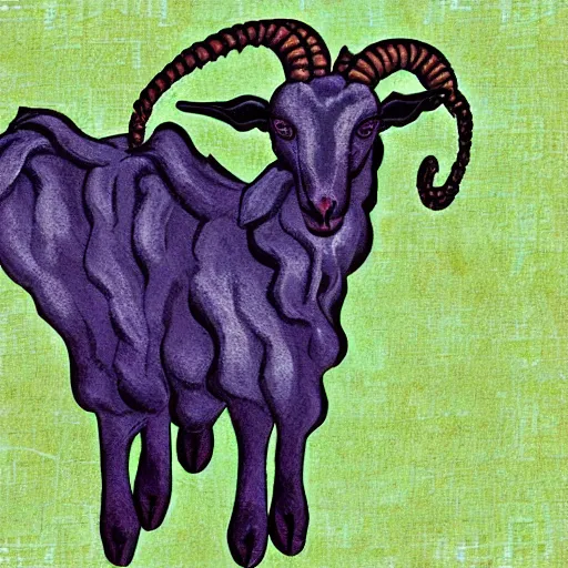 Image similar to medusa as a goat