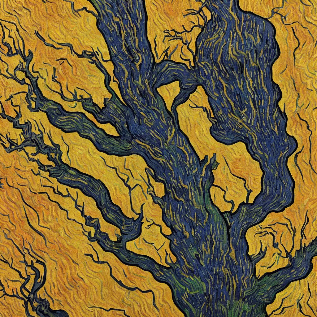 Prompt: Groot Painted by Vincent Van Gogh high quality 8k