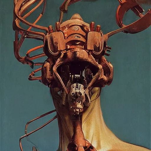 Image similar to carnivorous cyborg horse, by c. leyendecker, degas, simon stalenhag, studio ghibli, barlowe, audobon and beksinski