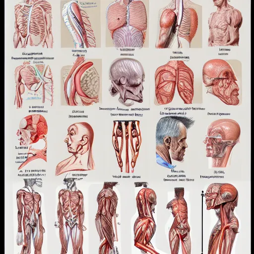 Prompt: human anatomy reference sheet,