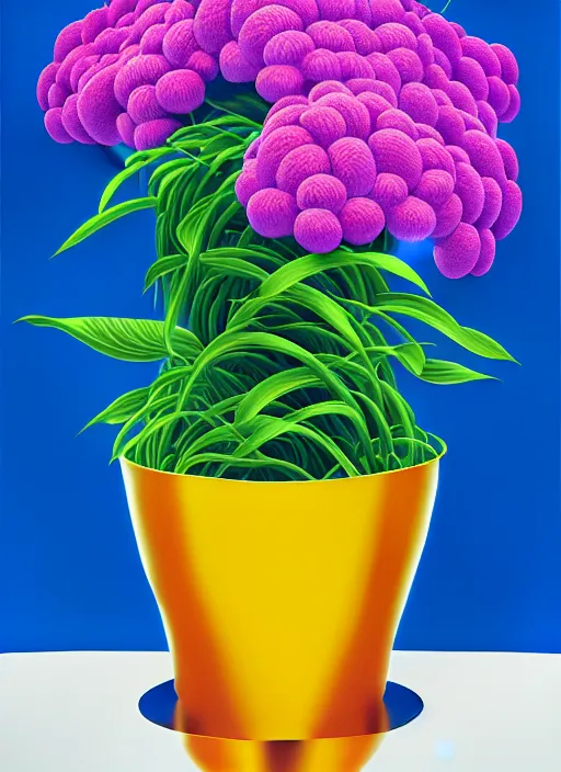 Image similar to pot of flowers by shusei nagaoka, kaws, david rudnick, airbrush on canvas, pastell colours, cell shaded, 8 k