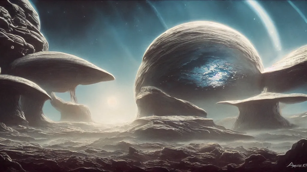 Image similar to alien planet by arthur haas, cinematic matte painting