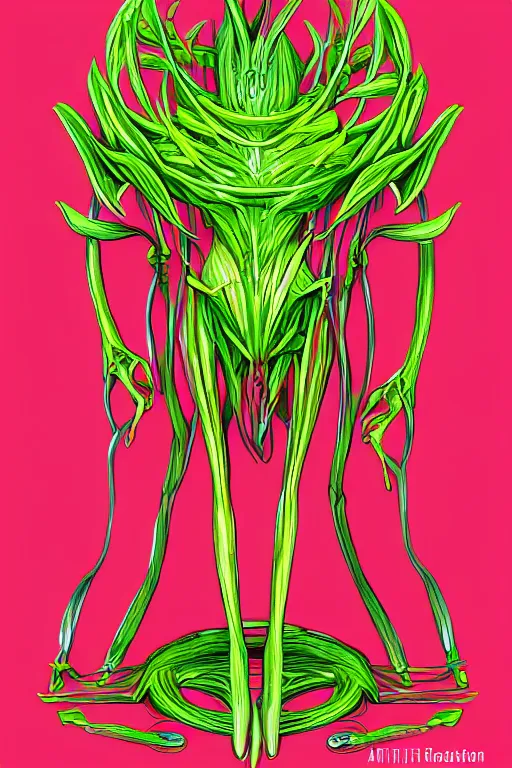 Image similar to radish humanoid, symmetrical, highly detailed, digital art, sharp focus, trending on art station, anime art style