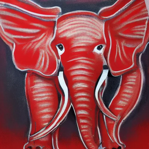 Prompt: red elephant