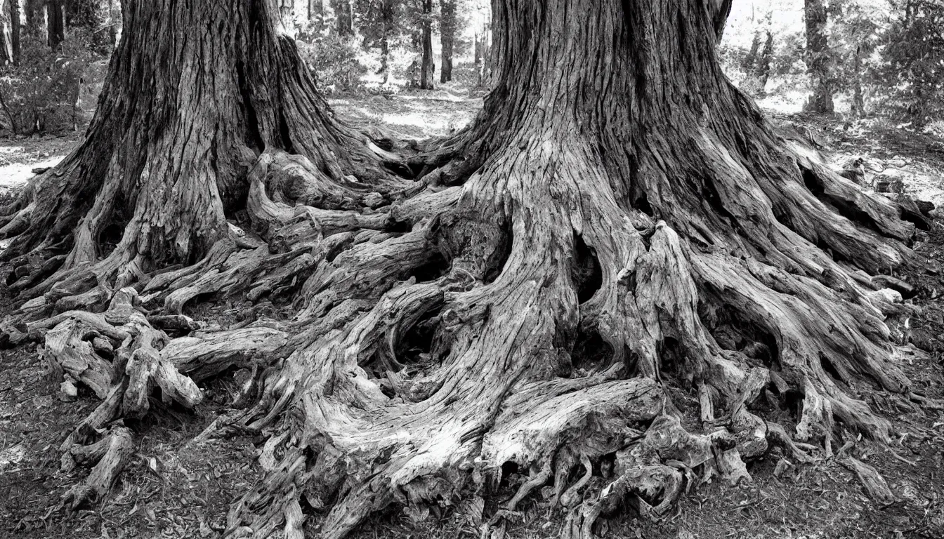 Image similar to tree stump by ansel adams