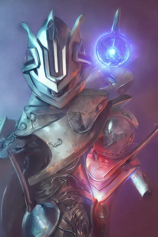 Image similar to helmet armor guardian destiny in witch queen illumination ray tracing hdr fanart arstation by sung choi robot ninja mask and eric pfeiffer and gabriel garza and casper konefal