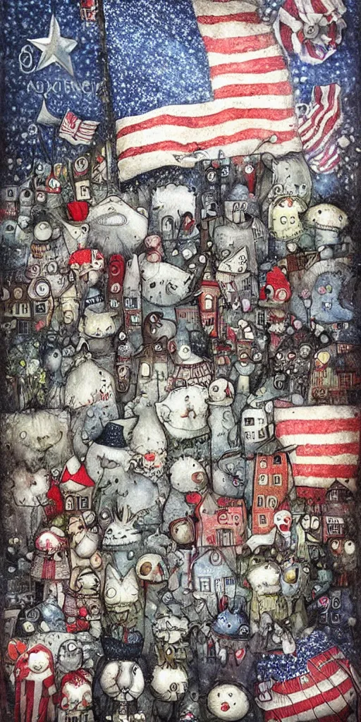 Image similar to a 4 th of july scene by alexander jansson