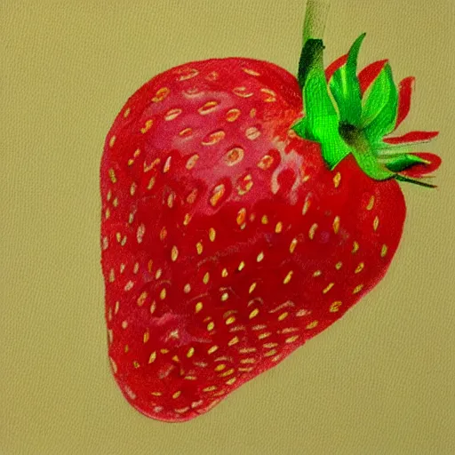 Prompt: poorly rendered strawberry