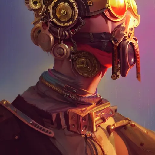 Prompt: male steam punk portrait, maya ali mage, gloomhaven, dynamic lighting, gaudy colors, octane render aesthetic, matte painting concept art, official fanart behance hd artstation by jesper ejsing, by rhads and makoto shinkai and lois van baarle and ilya kuvshinov and rossdraws