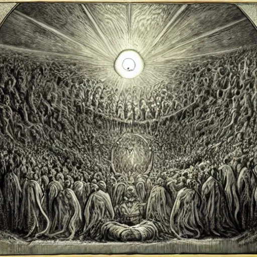 Image similar to lord of the rings, by gustave dore and william blake