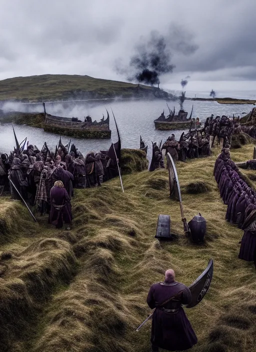 Prompt: photo of vikings battlefield, the vikings, 8 k