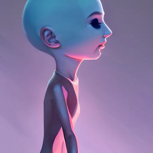 Prompt: Portrait of a faceless head, no eyes, no ears, no hair, mattepainting concept Blizzard pixar maya engine on stylized background splash comics global illumination lighting artstation lois van baarle, ilya kuvshinov, rossdraws