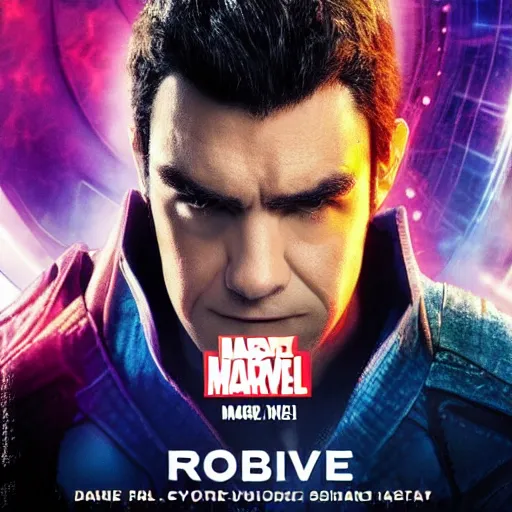 Prompt: marvel's robbie baldwin, live action, movie poster,